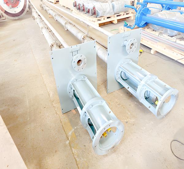 Vertical suspended stainless steel sump pump