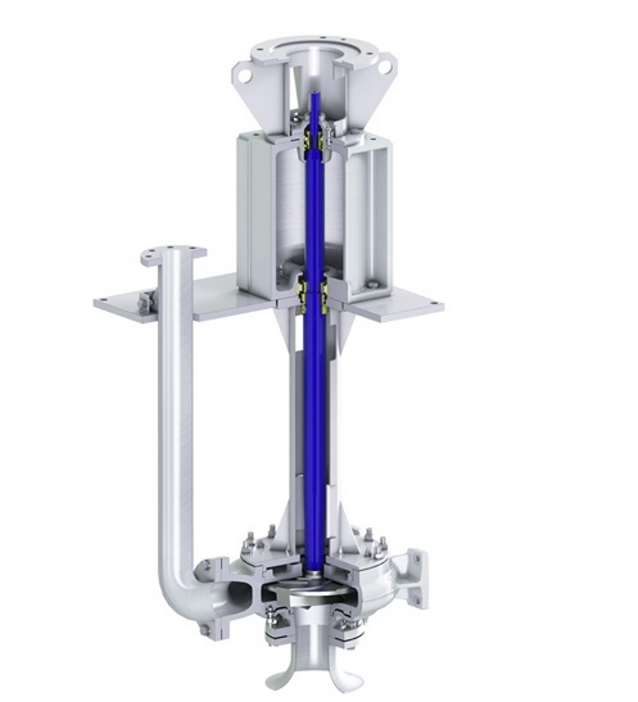 vertically suspended cantilever sump pump