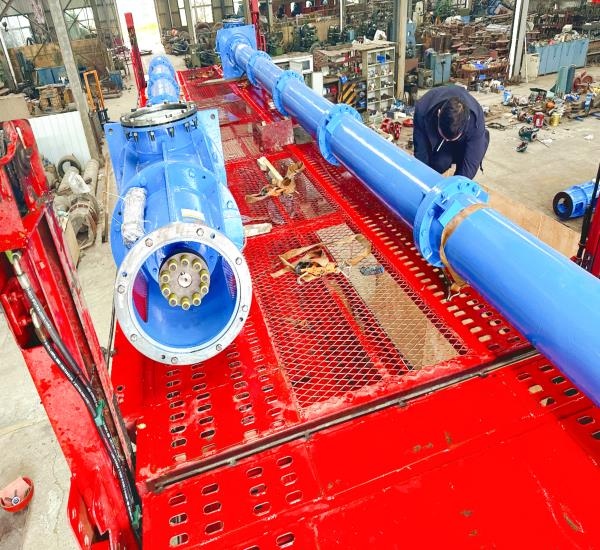 Vertical turbine pump loading