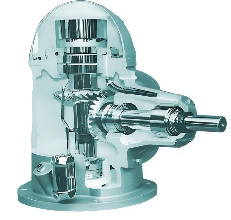 3D sectional view of Series H Right Angle Gearboxes