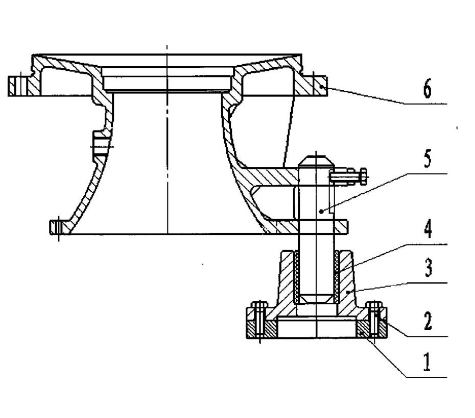 Anti sway device for marine suspended semi submersible vertical turbine pump