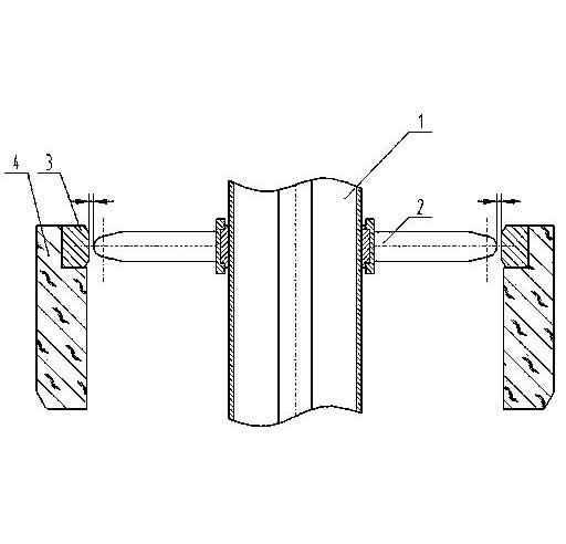 Concentricity measurement device for lifting water pipe of deep well suspended semi submersible vertical turbine pump