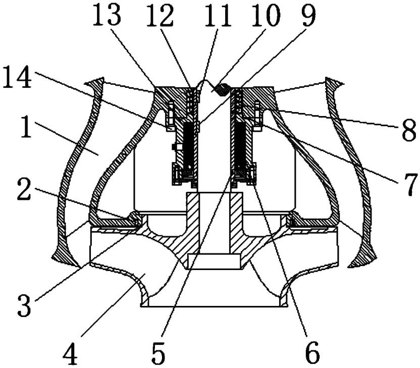 Improved sealing structure of underwater suspended semi submersible vertical turbine pump