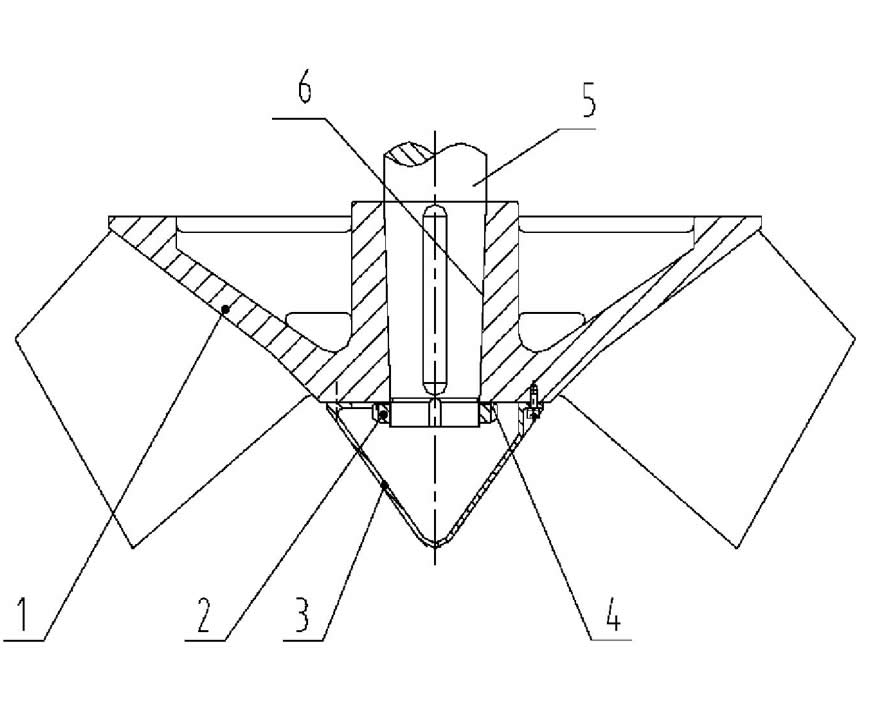 Vertical suspended semi submersible vertical turbine pump impeller connection structure