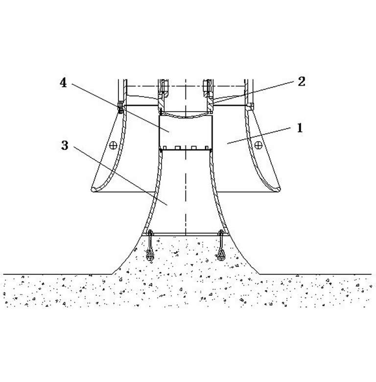 Water guide device for vertical suspended semi submersible vertical turbine pump