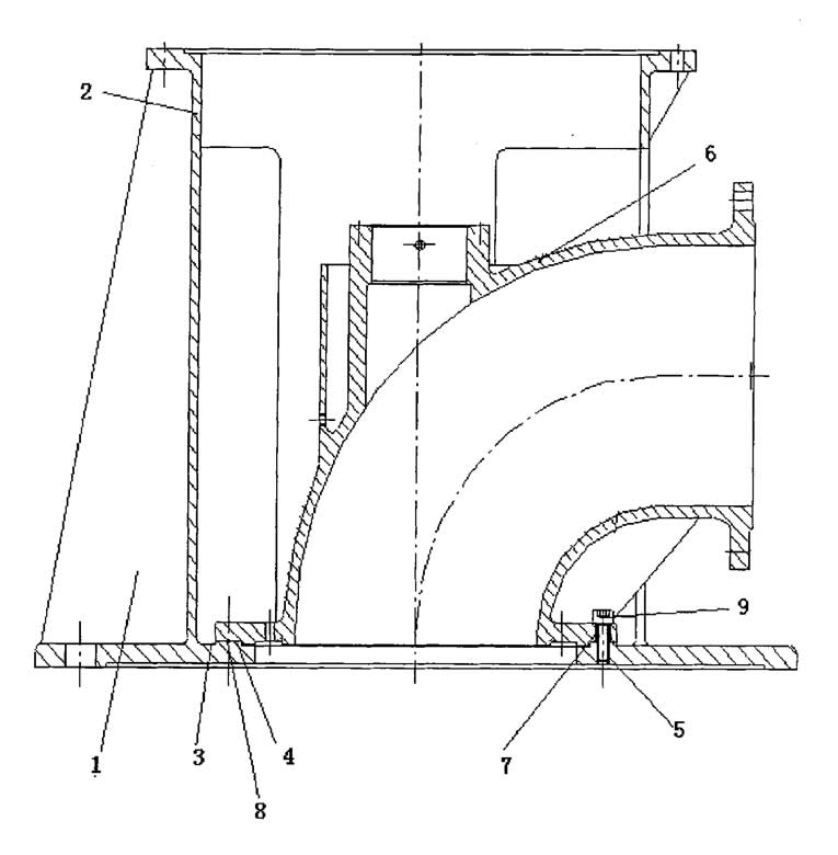 Water outlet seat structure for vertical suspended semi submersible vertical turbine pump.jpg