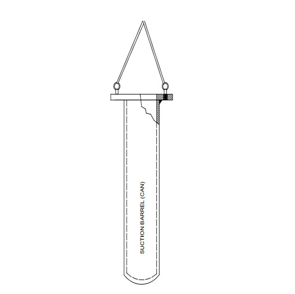 Lifting of suction barrel on the Canned Vertical Turbine pump
